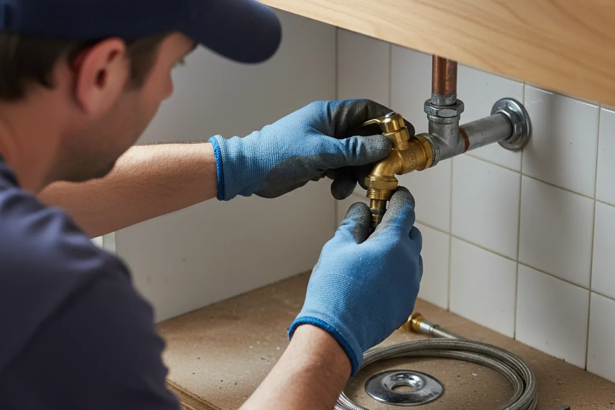 Shutoff valve and fitting work during Repiping in Leslie